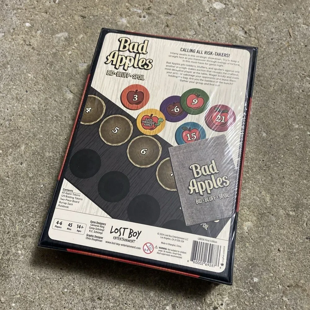 Bad Apples Bid Bluff Spoil Board Game New Sealed